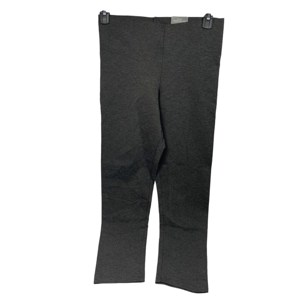 Worthington Pull-On Straight Leg Ankle Pants Heather Gray M